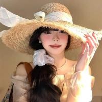 ราคา หมวกเที่ยวทะเล-หมวกสานปีกกว้างขอบพู่กันแดดการควบคุมคุณภาพเกรด1 (28328959080)