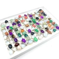 ราคา แหวนหินธรรมชาติ ชุบเงิน เครื่องประดับแฟชั่น พร้อมกล่องแสดง 100 ชิ้น ต่อกล่อง (28866636880)