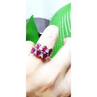 ราคา แหวนทับทิมสยามแท้ประดับเพชรแท้ (24990544305)