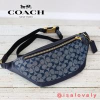 ราคา Isa Lovely Shop COACH CG994 Warren Belt Bag In Signature Chambray Color: Brass/Denim (27620849237)