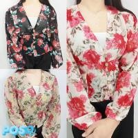 ราคา เสื้อเชิ้ตแขนยาว คอวี ปักลายลูกไม้ และดอกไม้ สไตล์เกาหลี สําหรับผู้หญิง เสื้อ สงกรานต์ ผู้หญิง (27051030111)