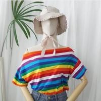 ราคา เสื้อเปิดไหล่ลายสายรุ้ง (1307615842)