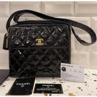ราคา Chanel vintage patent shoulder bag Size.9 “holo 3” (12060211828)