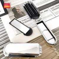 ราคา แปรงหวีกระจก แปรงหวีผม แบบพับได้ หวีแบบพกพาขนาดเล็ก (24828713852)