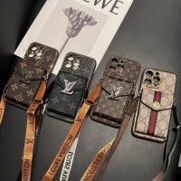 ราคา LV หนัง เลเวล ผู้ถือบัตรเคสโทรศัพท์ ไอโฟน 16 15 14 13 12 11 มือโปร สูงสุด เชือกแขวนยาว 14บวก 15บวก 16บวก กระเป๋าใส่เหรียญเปลือกแข็งหนา (27622910402)