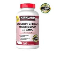 ราคา 500 เม็ด วิตามิน แคลเซียม แมกซีเซียม ซิงค์ Kirkland Signature Calcium Citrate Magnesium and Zinc, 500 Tablets (3066915834)