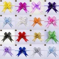 ราคา โบว์ริบบิ้น โบว์รูด ริบบิ้นกึ่งสำเร็จรูป (ยกแพ็ค10ชิ้น) ขนาด 12MM ขอบทอง แบบดึง โบว์รูดDIY (29570670862)