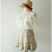 ราคา Colza เซ็ตเสื้อระบาย+กระโปรงลายดอก (6306359982)