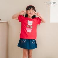 ราคา Chelsee เสื้อยืดคอกลม ปักลายแมว ผ้า 100%Cotton อายุ 1.5-10 ปี เด็กผู้หญิง เสื้อผ้าเด็กโต รุ่น 238136 (27327285936)