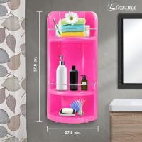 ราคา [ส่งจากไทย] ชั้นวางของในห้องน้ำ Max Volume 2in1 สีชมพู วางของ ชั้นวางสบู่ แบบเข้ามุมและติดผนัง (923525654)