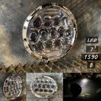 ราคา ไฟหน้า LED Projector ขนาด 7 นิ้ว เม็ดข้าวโพด หน้าเงิน เหมาะสำหรับมอเตอร์ไซค์สไตล์ วินเทจ คลาสสิค คาเฟ่ เรโทร บอบเบอร์... (4986620533)