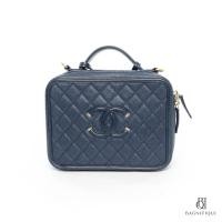 ราคา CHANEL VANITY BOX WITH HANDLE NAVY CAVIAR GHW (29674858924)