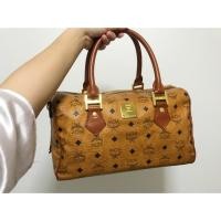 ราคา MCM Boston Handbag Speedy 30 Vintage Brown Multi Leather Satchel 12.5"L x 7"W x 7"H (1431695584)
