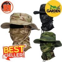 ราคา Garden yosting_Musion 1 ชุด หมวกคลุมหน้ากันแดด หมวกปีก หมวกกันแดด ลายพรางทหาร พร้อมผ้าบัพ สำหรับใส่กันแดด กัน UV ใส่ฝึก_ (27919523893)