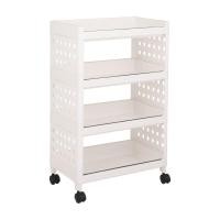 ราคา HomeHuk ชั้นวางของ 4 ชั้นมีล้อ รุ่นโนริโนะ - สีขาว (26260193449)