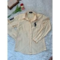 ราคา เสื้อเชิ้ตแขนยาว โปโล สีเหลือง (25927011327)