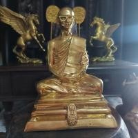 ราคา พระบูชา พระบรมรูปในหลวงรัชกาลที่ 9 ทรงผนวช พระภูมิพโล ภิกขุ หน้าตัก 5 นิ้ว สูง 8 นิ้ว เนื้อทองเหลืองขัดเงา (17128426427)