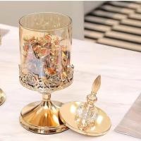 ราคา โหลแก้วใส่ลูกกวาดพร้อมฝาปิด โหลแก้วสำหรับตกแต่ง โถแก้วเก็บลูกอมมีฝาปิด ✅พร้อมส่ง (26211170883)