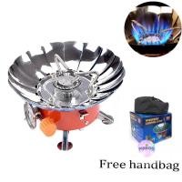 ราคา เตาแก๊สปิคนิค เตาแก๊สแคมป์ปิ้ง เตาแก๊สเดินป่า มีที่กันลม พับเก็บได้ ขนาดพกพา ฟรีกระเป๋าผ้า (17112677179)