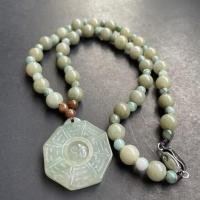 ราคา สร้อยคอหยกพม่าพร้อมจี้ยันต์แปดเหลี่ยม (12389001554)