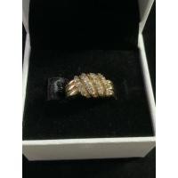 ราคา แหวนเพชรแท้ น้ำหนักเพชรรวม 0.5 กะรัต Diamond 0.5ct มือสองของแท้จากญี่ปุ่น (28155425092)