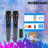 ราคา 【MOREFAND】ไมโครโฟนไร้สาย ไมค์ UHF Wireless Microphone ไมค์ลอยไร้สาย ไมค์คู่แบบมือถือ ไมค์โครโฟน ชุดรับ-ส่งไมโครโฟนไร้สาย (22855080977)