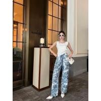 ราคา Dior Fashion Classic Zoo Print Overalls Straight Fit Womens Pants (27656457970)