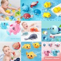 ราคา ของเล่น อาบน้ำ สำหรับเด็กในน้ำ บีบฉีดพ่นน้ำได้ เด็กเป็ดลอยน้ำยางบีบเป็ดลอยตุ๊กตาปลาไขลาน (6751820317)
