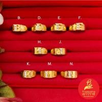 ราคา แหวนทองตัวอักษรฝังเพชร B D E F H J K M N ชุบทอง ทองไมครอน ใส่เสริมบารมี ใส่ได้ทุกโอกาส ใส่อาบน้ำได้ รูปถ่ายจากสินค้าจริง (25312498338)