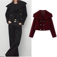 ราคา Zara Double-Breasted Wide Lapel Long-Sleeved Wool Blended Jacket Coat 7522044 (28531369433)