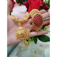 ราคา เซตสร้อย+สร้อยข้อมือลงยาสุโขทัย งานหุ้มทองคำแท้ 5 ไมครอน (2882014906)