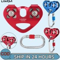 ราคา Lixada 30kN Cable Trolley Pulley Dual Pulley 25kN Srew Locking Carainber สําหรับปีนเขา Caving Aloft Work Rescue (27112330382)