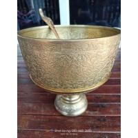 ราคา ชุดขันตอบลายมะลิขนาด 8 นิ้วเนื้อทองเหลืองเก่า (19246077892)
