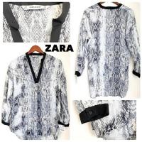 ราคา เสื้อ ZARA ลายงู มือสองของแท้ (22418465665)