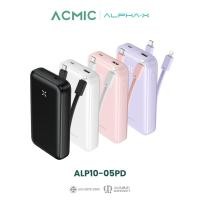 ราคา ALPHA·X ALP10-05PD Powerbank 10000mAh Fast Charging PD20W สายเคเบิลในตัว I ประกันสินค้า 1 ปี (22980950074)