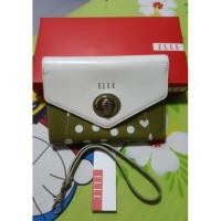 ราคา กระเป๋าสตางค์ 3 พับ ELLE งานแท้ หนังแท้ แบรนด์แท้ 100%มือสอง (1326942727)