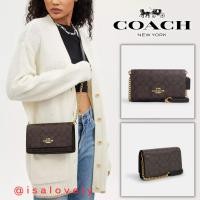 ราคา Isa Lovely Shop Coach CP033 FLAP CROSSBODY IN SIGNATURE CANVAS COLOR: Gold/Brown Black (25320252750)