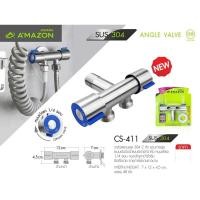 ราคา CS-411 วาล์วสแตนเลส 304 (2 หัว )คุณภาพสูง ระบบเปิดปิดน้ำแบบเซรามิควาล์ว หมุนเพียง 1/4 รอบ หมดปัญหาน้ำรั่วซึม ติดตั้งง่าย (28555660121)
