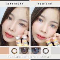 ราคา คอนแทคเลนส์ ❤️Size : M❤️รุ่น XOXO (Montra) สี : Brown / Gray / Black (27111473121)