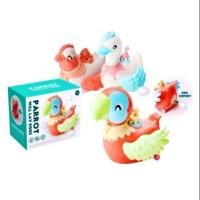 ราคา พร้อมส่ง❗️ของเล่นเด็ก รูปสัตว์ เป็ด ไก่ นกแก้ว ออกไข่ ใส่ถ่านชนถอย มีเสียงมีไฟ ✨ (7642425470)