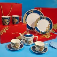 ราคา WEDGWOOD Oriental Legendary Series Bone Porcelain Coffee Set Double Mug Pair Cup Double Cup Plate Western Dining Plate (24366661006)