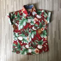 ราคา เสื้อเชิ้ตคอปกแขนสั้นวินเทจ เชิ๊ตฮาวาย ลายใบไม้ ดอกชบา ลูกมะพร้าว สีแดง (6421803441)