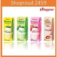 ราคา นม นมเกาหลี นมกล้วย นมสตอเบอรรี่ นมเมลอน นมลิ้นจี่&พีช ตรา บิงเกร (Binggrae Brand) ขนาด 200 มล. (13342567264)
