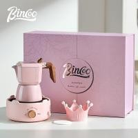 ราคา Bincoo สีชมพูวาล์วคู่ Moka Pot ชุดหม้อกาแฟ จําหน่ายผง ชุดกรอง ของขวัญวันเกิด ของขวัญที่ดีที่สุด (27459325984)