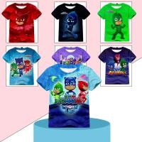 ราคา Pj Mask Boy เสื้อยืดแขนสั้น-เด็กการ์ตูน Hero Night Adventure กราฟิกเสื้อยืดน่ารักพิมพ์ Boy เสื้อยืดแขนสั้นฤดูร้อนทุกวัน Casual Party Cool เครื่องแต่งกายเกมบ้านเด็กของขวัญ (28928499873)