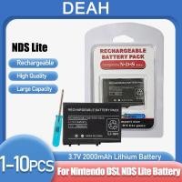ราคา คุณภาพสูง3.7V 2000MAh แบตเตอรี่ลิเธียมแบบชาร์จไฟได้สำหรับ Nintendo DSL NDS Lite DS Lite Gamepad แบตเตอรี่ Pack พร้อมชุดเ (22452797271)