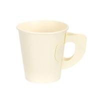 ราคา [SW65-0100] แก้ว / ถ้วยกระดาษ 6.5oz (ออนซ์) แบบมีหูจับ สีขาวเรียบ บรรจุ 100 ใบ (5019306950)