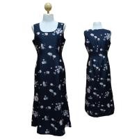 ราคา ชุดเดรสดำแขนกุดลายดอกไม้ เดรสมือสองนำเข้าญี่ปุ่น (A#121) (25326319124)