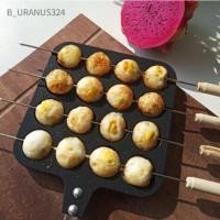 ราคา กระทะทอด ไข่นกกระทา ขนาด 16หลุม แถมฟรีไม้เสียบอย่างดี 4อัน (24407639511)