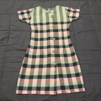 ราคา ชุดผ้าไทย ลายแบบผ้าขาวม้า ยืดได้นิดหน่อย มีซิปหลัง ไซต์ S (20967703464)